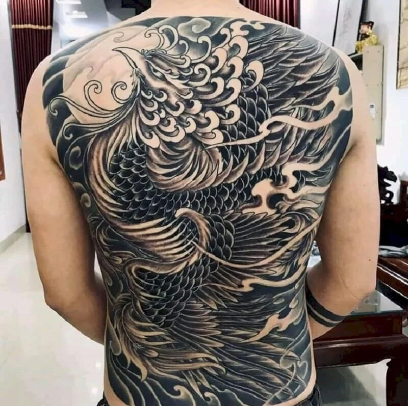101 Hình xăm phượng hoàng đen trắng đẹp nhất, tải miễn phí