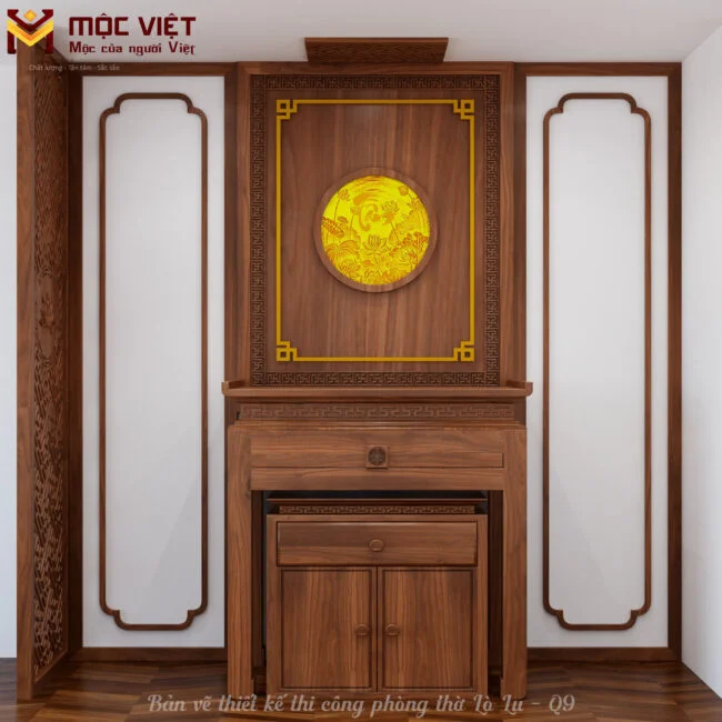 Mẫu bàn thờ đơn giản được nhiều khác hàng ưa chuộng