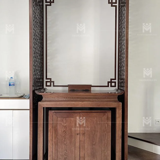 Bàn Thờ Chung Cư Hiện đại đước Thiết Kế Tối Giản Phù Hợp Không Gian Thờ Cúng Trang Nghiêm
