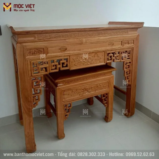 Mẫu Ban Thờ Gỗ Có Ngăn Kéo
