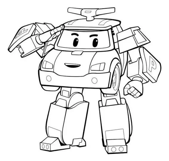 Tranh tô màu robot (2)