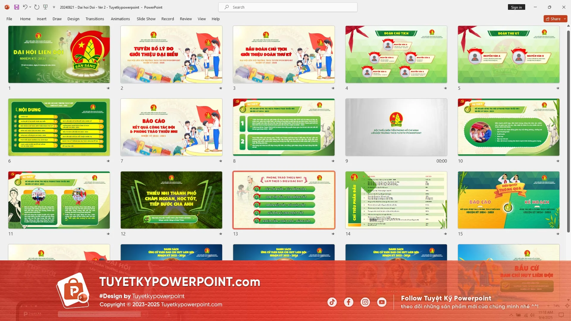Mẫu nền powerpoint đẹp với tông màu xanh tươi mới và sinh động