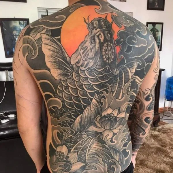 hình xăm cá chép hóa rồng (16)