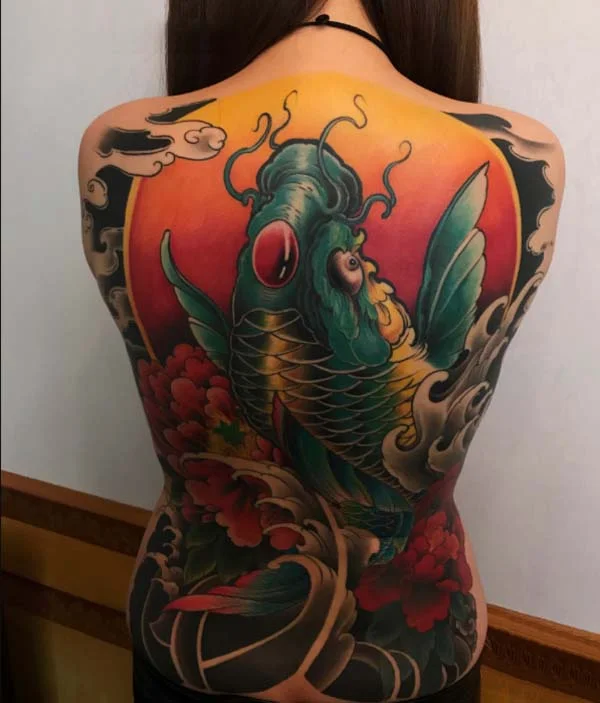hình xăm cá chép hóa rồng (12)