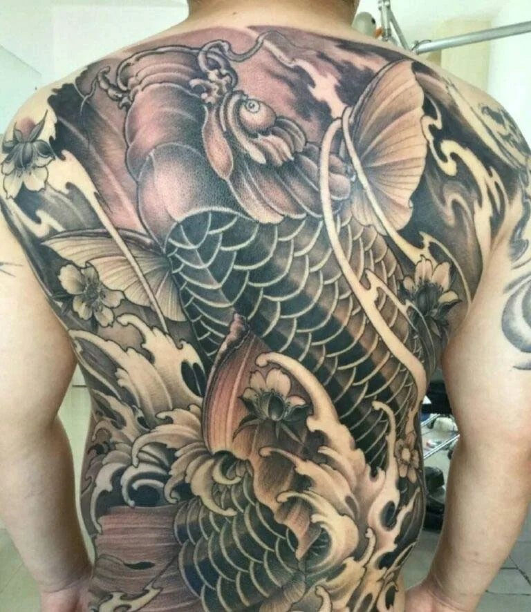 hình xăm cá chép hóa rồng (11)
