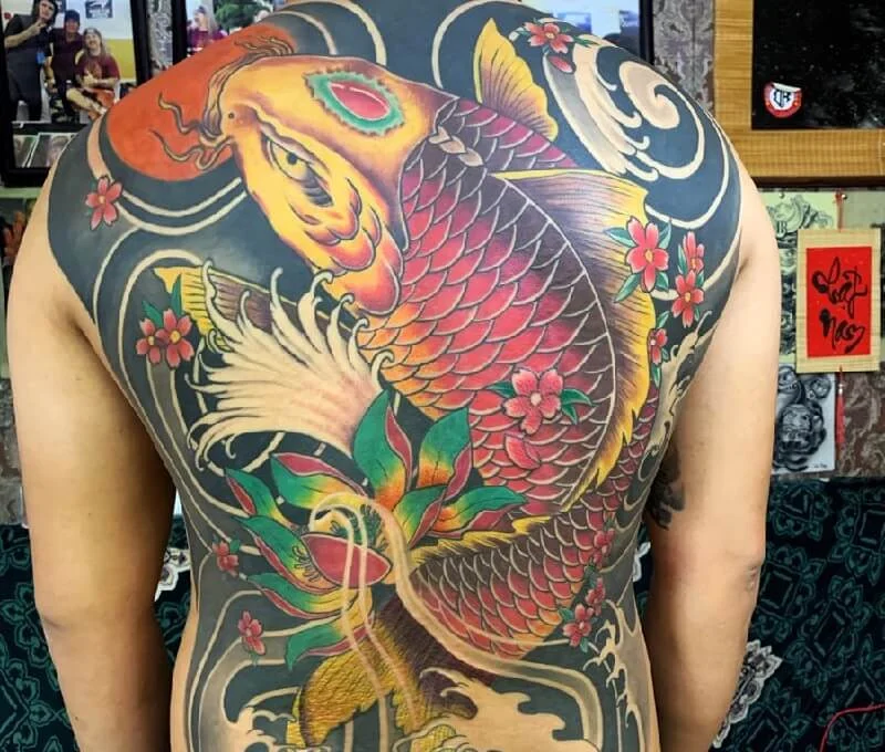 hình xăm cá chép hóa rồng (4)