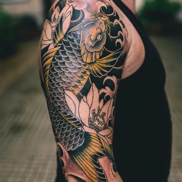 hình xăm cá chép hóa rồng (9)