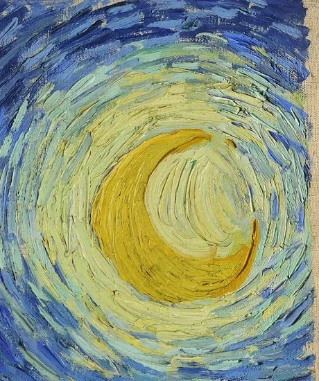 Tranh vẽ mặt trăng khuyết nghệ thuật của Van Gogh
