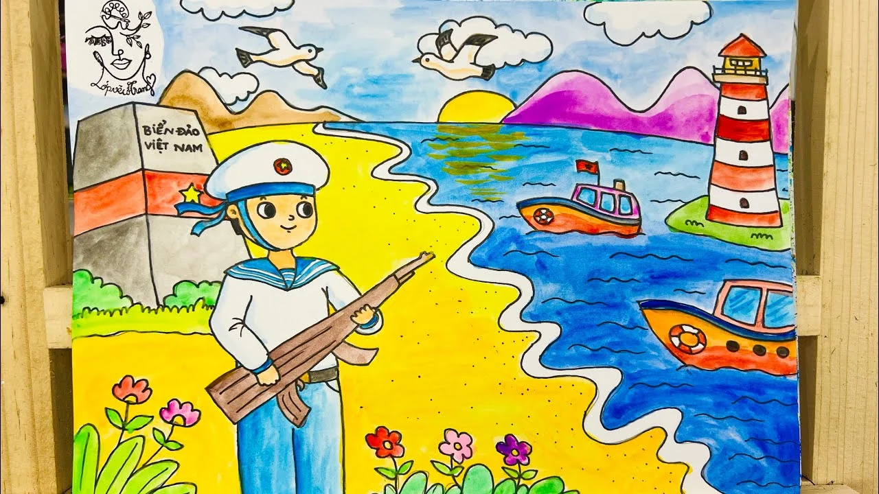 Hướng dẫn bé vẽ vẽ Chú Bộ Đội Hải Quân canh giữ biển đảo Tổ quốc Việt Nam 🇻🇳 | Trang Babie Artist